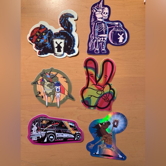 Lot of 6 Rare Hard to find Arizona Dutch Bros Christmas, Halloween stickers - Picture 2 of 3